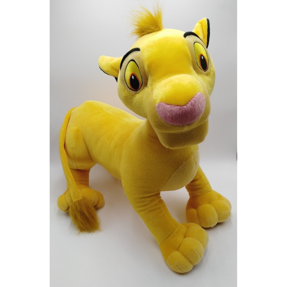Disney Stuffed Plush Jumbo Simba Lion King 18" Hasbro Year 2002 New